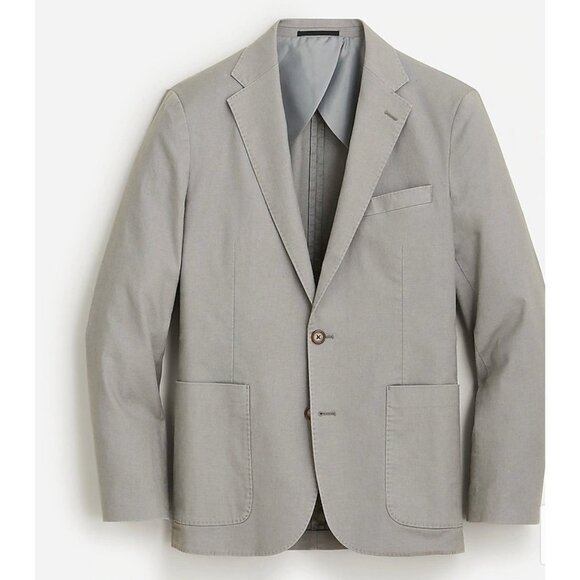 J. Crew Other - J.Crew Mens $228 Slim Fit Suit Jacket Stretch Hemp-Cotton Grey Size L BC612